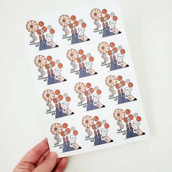 LB032 Hello Poshmark Fall Stickers [Price Firm] - Picture 4 of 8